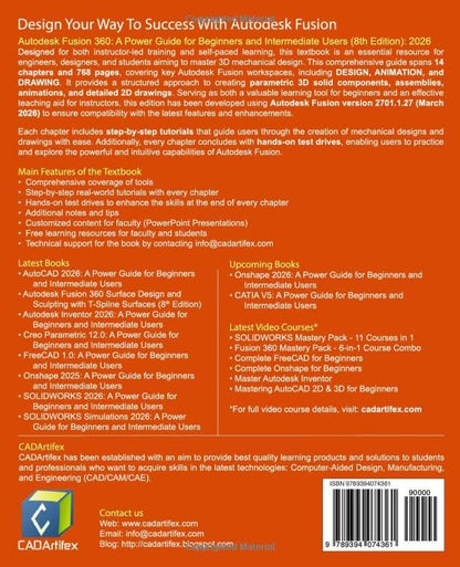 Autodesk Fusion 360: A Power Guide for Beginners and Intermediate Users (8th Edition): 2026