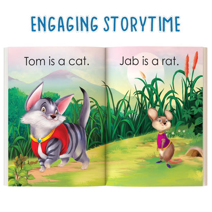 Phonics My First 3 Letter Words Story Books for Kids Age 3-6 Years | Set of 4 Colourful Illustrated Early Reading Books | Learn to Read | Beginner Readers | Majestic Book Club