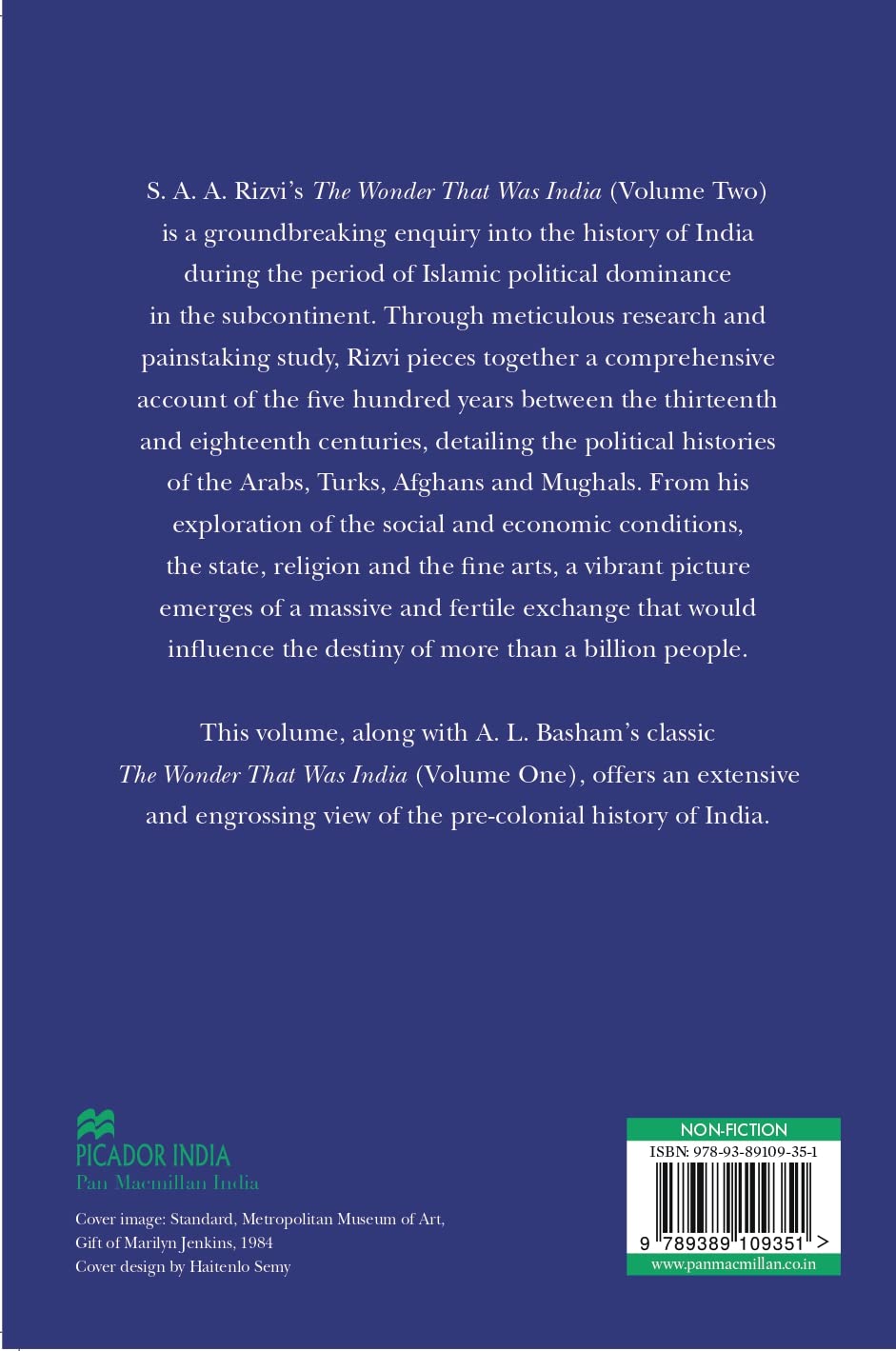 The Wonder That Was India: Volume II