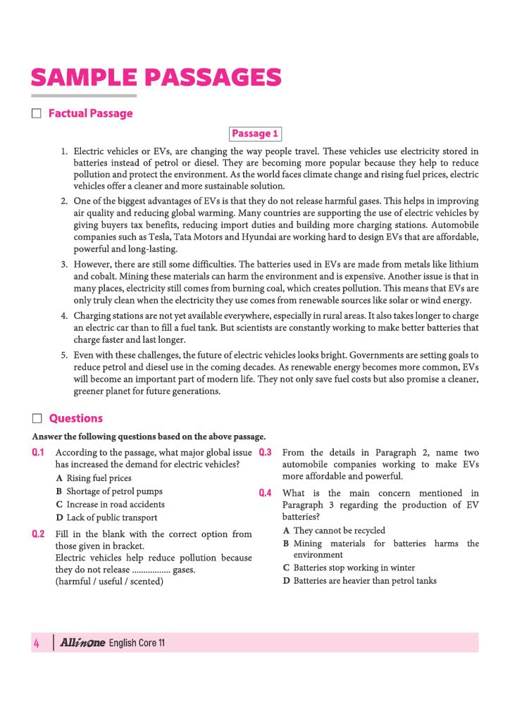 Arihant All in One English Core Class 11 for CBSE Exam 2026-27 | NCERT Based Complete Theory, Practice Exercises, CBQs, A-R, Sample Papers & Mind Maps | Revised Edition as per Latest Syllabus