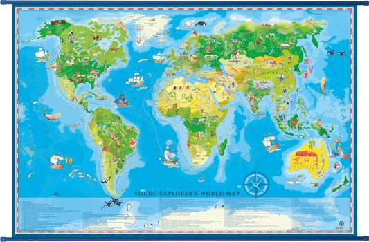 Young Explorer's World Map wall map laminated