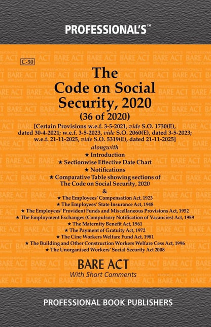 Labour Laws combo of Code on Wages, Social Security, Industrial Relations and Occupational Health & Safety