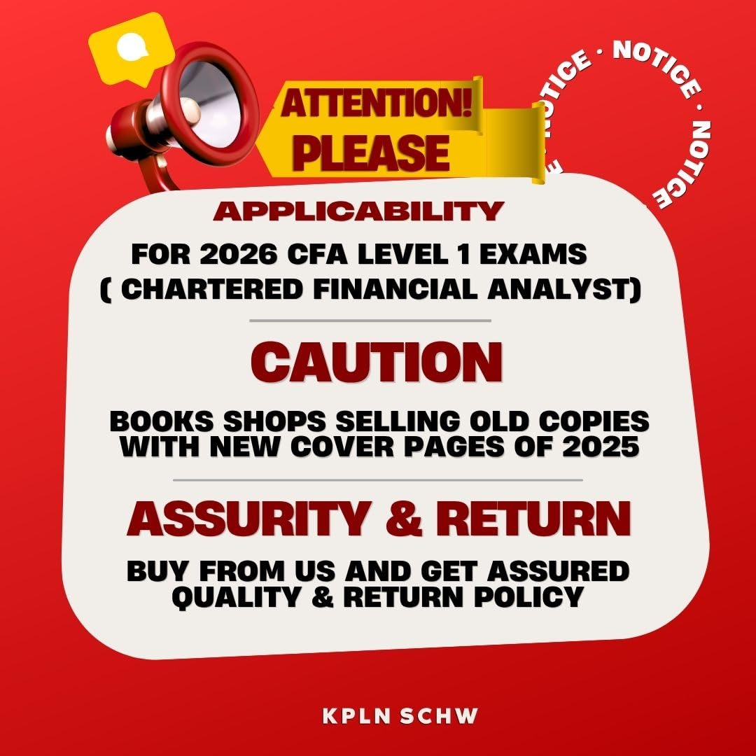 2026 CFA Level 1 KPLN SCHW Study Notes with 4 Syllabus Guides, 2 Question Banks, Exam Preparation Material - KPLN SCHW