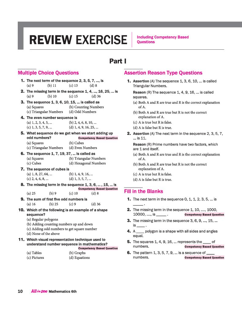 Arihant All in One Mathematics Class 6 for CBSE Exam 2025-26 | Based on the latest NCERT Ganita Prakash | Competency-Based Questions for Class 6 | ... Study, Complete Practice, Complete Assessment