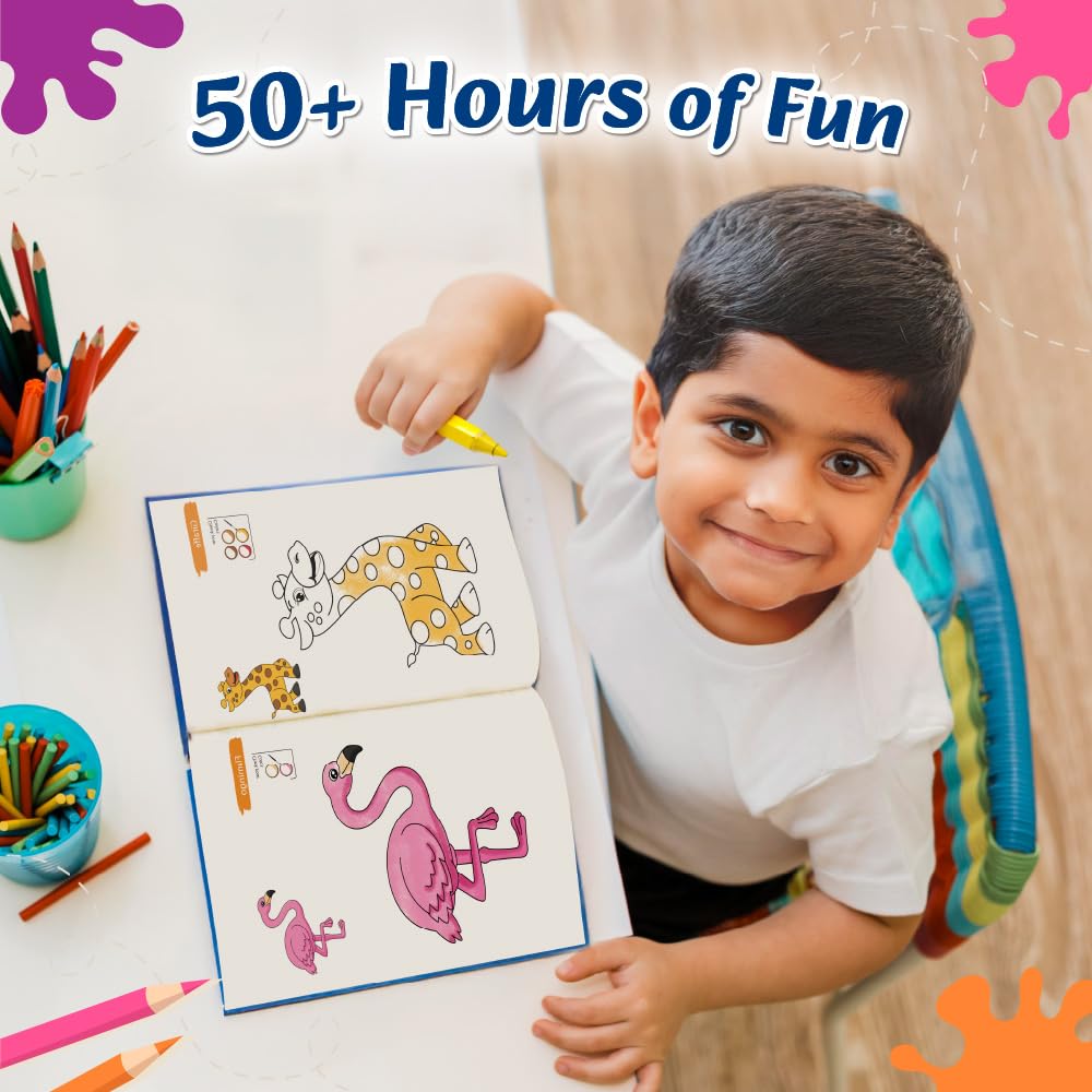 Set of 12 Colour Time Colouring Book for Kids, Fun Activity Book for Boys & Girls, Drawing Book for Kids 3-5 Years Old, Birthday & Return Gift