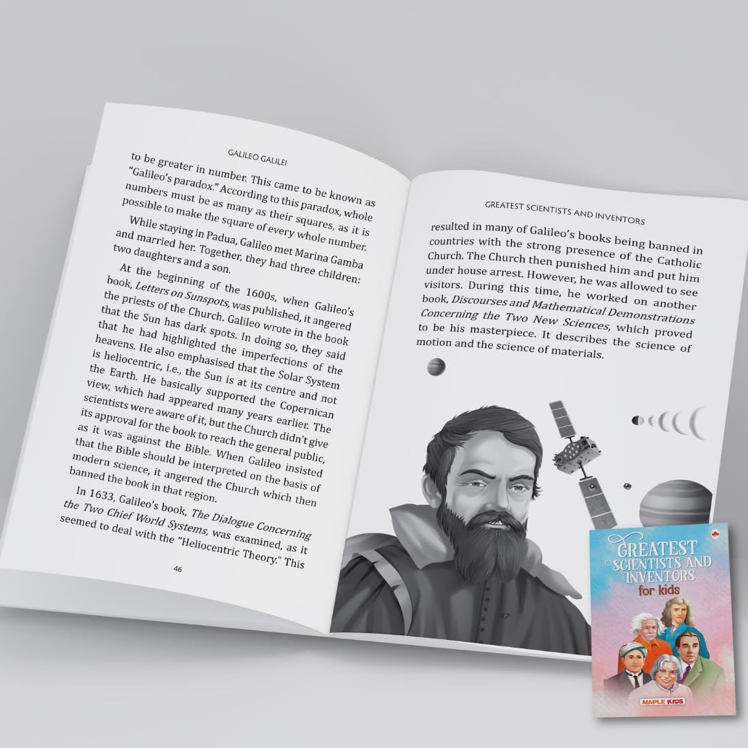 Story Book for Kids - Greatest Scientists and Inventors (Illustrated) - Biographies for Children - Albert Einstein, Galileo Galilei, Graham Bell, ... Raman, James Watt, Stephen Hawking - Age 6+
