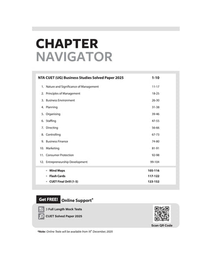 Arihant CUET UG Business Studies Chapterwise Notes & Question Bank 2026 | Based on Latest NTA Pattern | Chapterwise Quick Notes, NCERT Based MCQs, ... + CUET 2025 Solved Paper | English Medium