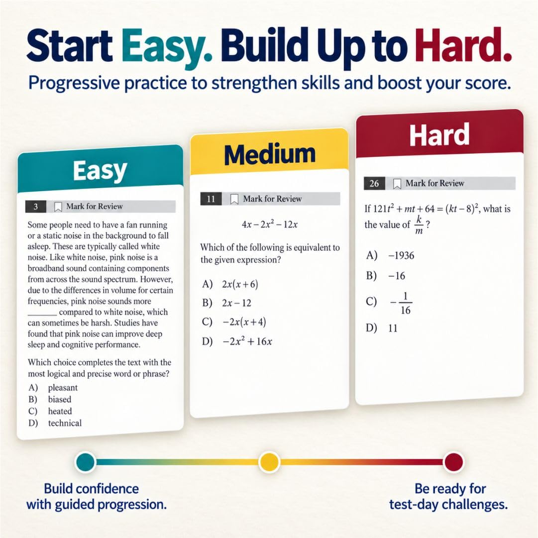 Digital SAT Prep Combo 2026-2027: Study Guide with 2000+ Questions Across 5 Full-Length Tests and Practice Questions for Reading, Writing, and Math