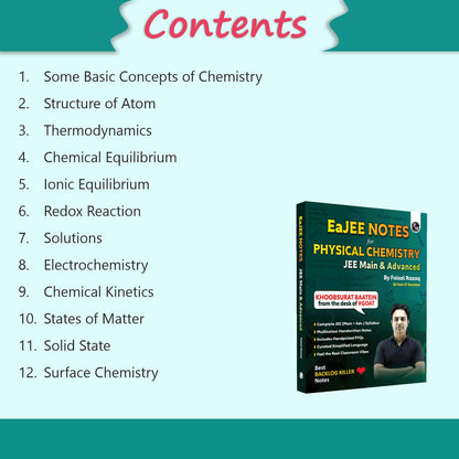 PW EaJEE Handwritten Notes For Physical Chemistry By Faisal Razaq | Chapterwise and Topicwise 1200+ Questions | Complete JEE Main & Advanced Syllabus | Handpicked PYQs [Paperback] Faisal Razaq