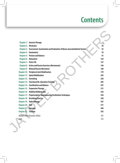 S Lakshmi Narayanan's Textbook of Therapeutic Exercises, 2/E for BPT/ Physiotherapy Students | Exercise Therapy, Assessment, Mobilization, PNF, Traction, Gait Training and 250 MCQs with Answer Keys
