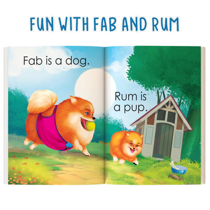 Phonics My First 3 Letter Words Story Books for Kids Age 3-6 Years | Set of 4 Colourful Illustrated Early Reading Books | Learn to Read | Beginner Readers | Majestic Book Club