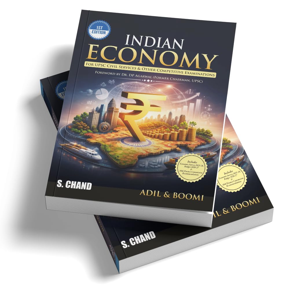 Indian Economy Book 2026 - 2027 for UPSC Civil Services Exam & State PSC Competitive Exams (Prelims + Mains) JAIIB/CAIIB | PYQ Previous Year Question | Taxation, Public Finance, Budget/Economic Survey