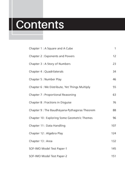 MTG Mathematics (IMO) Olympiad Prep Guide Class 8 | Detailed Theory, Exercise with Self Test For Practice | SOF Olympiad Books For Exam 2026-27 (Useful For Level-1 & 2)