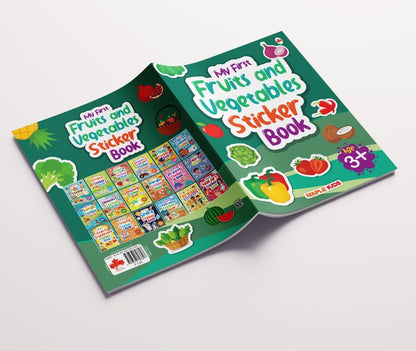 My First Sticker Book - Fruits and Vegetables - Activity Book for Kids - Stickers for Children - Age 3+ Years