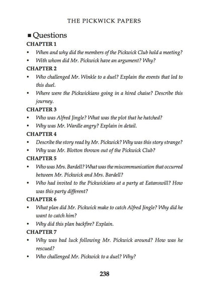 Children Classics - The Pickwick Papers: Illustrated Abridged Classics with Practice Questions (Om Illustrated Classics for Kids)