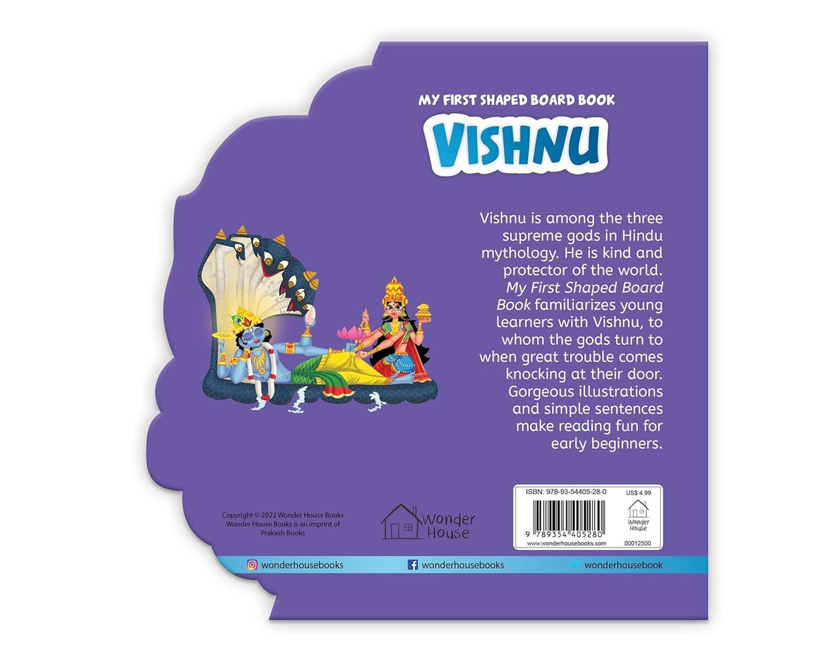 My First Shaped Board Book: Illustrated Vishnu Hindu Mythology Picture Book for Kids Age 2+ (Indian Gods and Goddesses)
