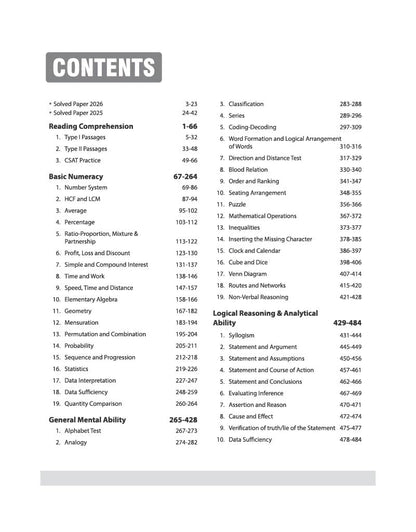 Arihant Cracking the CSAT Paper II 2027 | UPSC Civil Services Aptitude Test | Complete CSAT Syllabus Coverage with Latest Questions, Trends & Strategy | Solved Papers (2026–2025) & 10 Crack Sets