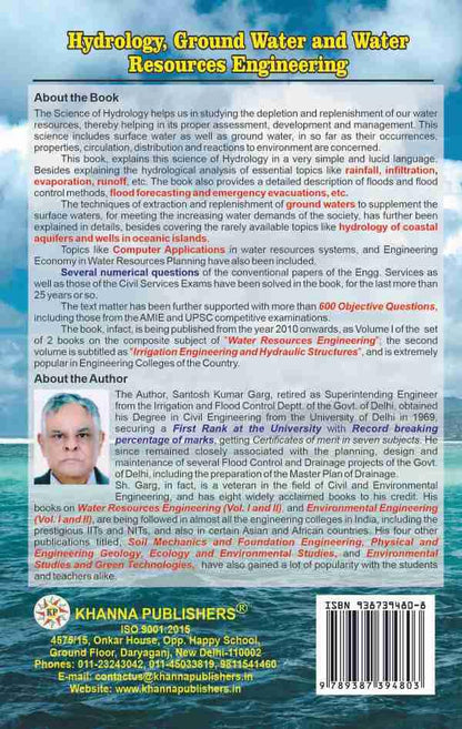 Water Resources Engineering ( Vol-I ) Hydrology Flood Control & Ground Water Engineering
