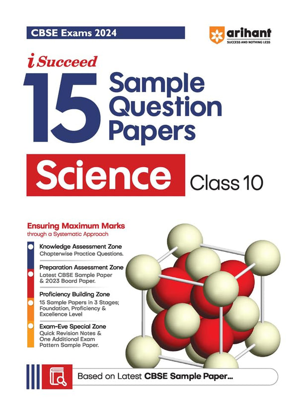 Arihant CBSE Sample Question Paper Class 10 Science Book For 2024 Board Exam 