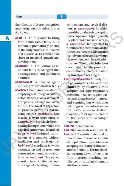 Jaypee's Nurses' Dictionary, 6/E for Nurses & Allied Healthcare Professionals | 1000+ New Entries, 80 Illustrations, Digital Encyclopedia and Appendices on Drugs & First Aid