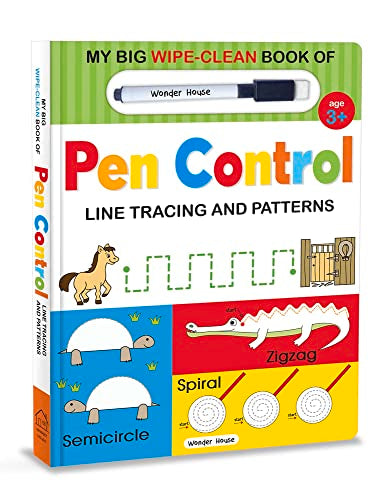 My Big Wipe And Clean Book of Pen Control for Kids : Line Tracing And Patterns book cover