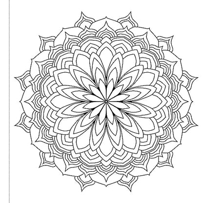 Mandala Art Book for Kids Tear Out Sheets (Enhance Art Coloring, Drawing Skills, Mandala Practice) High Quality Big 160 GSM for Frame After Colouring - Perfect Gift for Teens