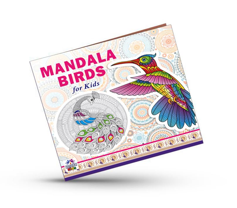 Mandala Birds Coloring Book for Kids | 30 Creative Bird Mandala Designs to Enhance Art Coloring, Drawing & Develop Art Skills | High Quality Premium Paper | Perfect Gift for Children & Teens