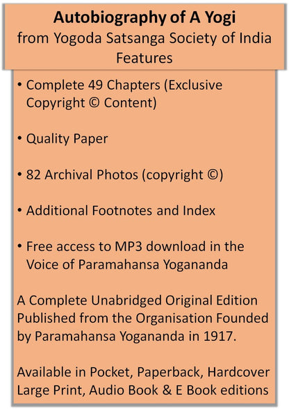 Autobiography of Yogi Hardcover/ Hard Cover/ Hard copy/ Hardbound book in English book by Paramahansa Yogananda, an original YSS latest complete ... Deluxe Spiritual Classic Yogoda Combo