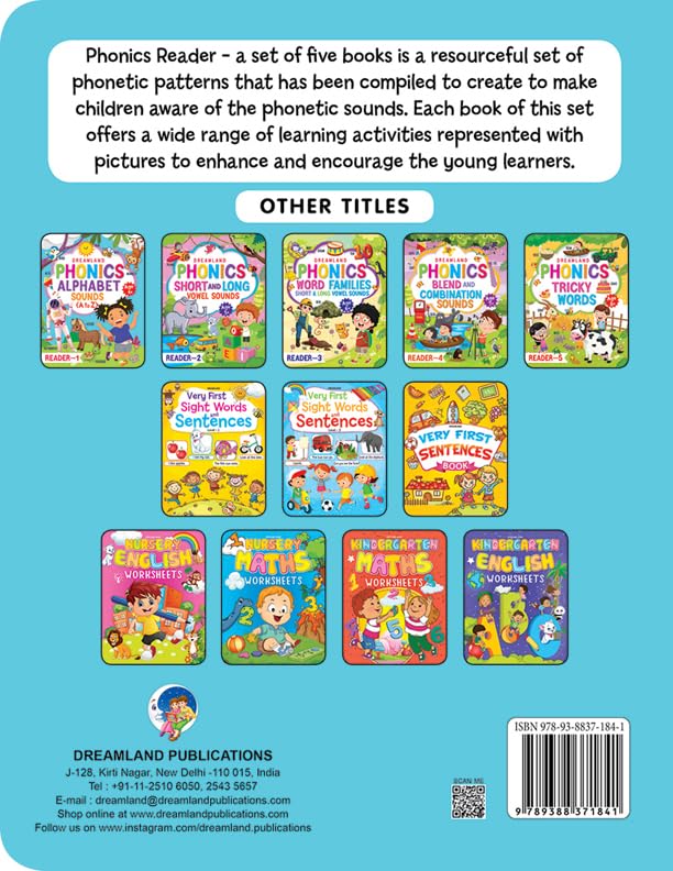 Phonics Reader Book 1 for Kids Age 3–10 | Learn Alphabet Sounds A–Z with Fun Activities | Early Reading Practice for Preschool, Kindergarten & Primary School | Colourful Illustrations & Simple Language for Beginners