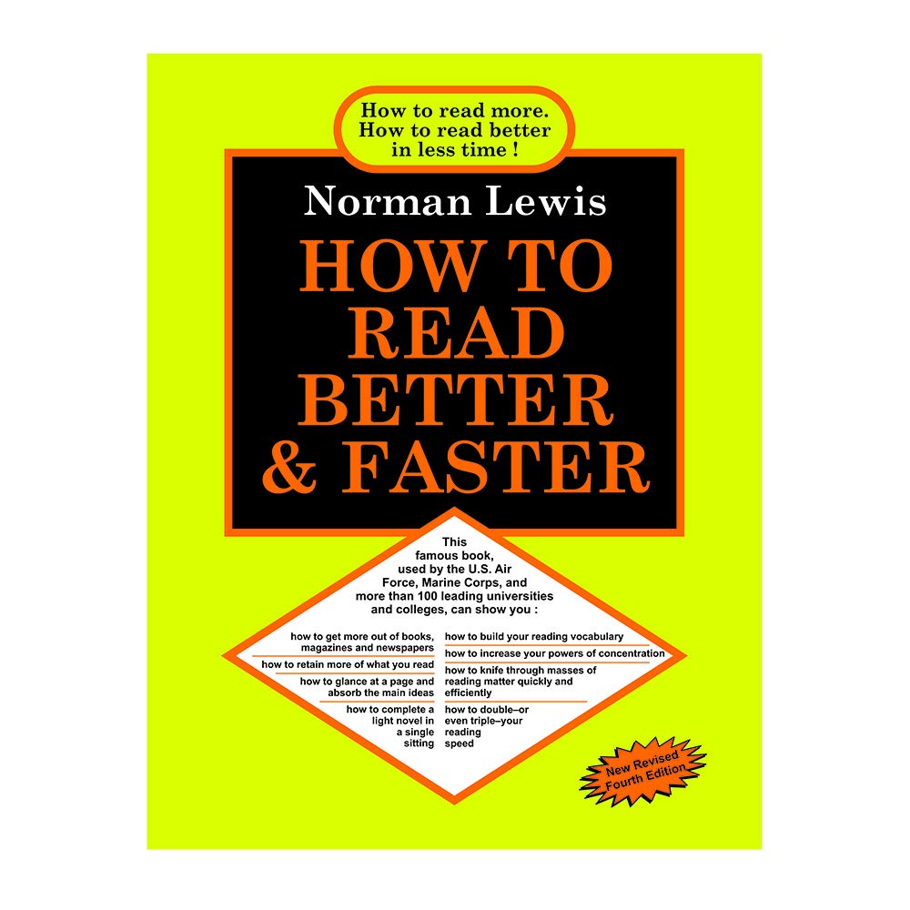HOW TO READ BETTER & FASTER NEW FOURTH EDITION (2020) EXCLUSIVE GOYAL PUBLISHERS by Norman Lewis book cover