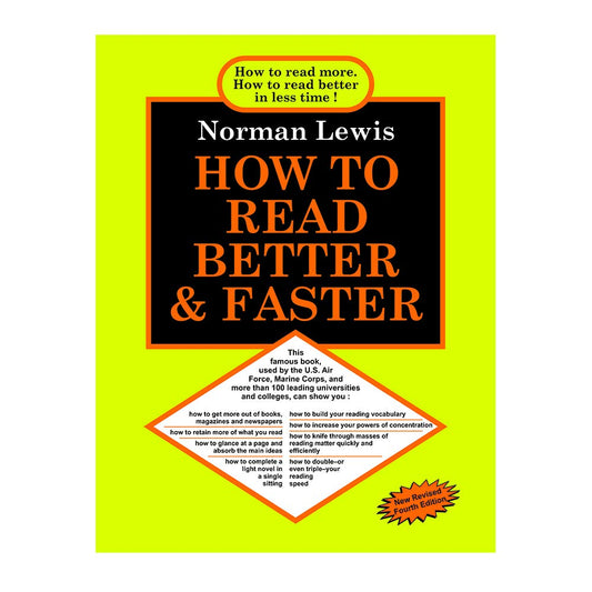 HOW TO READ BETTER & FASTER NEW FOURTH EDITION (2020) EXCLUSIVE GOYAL PUBLISHERS by Norman Lewis book cover