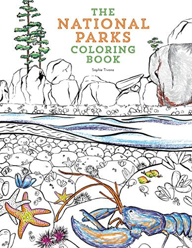 THE NATIONAL PARKS COLORING BOOK book cover