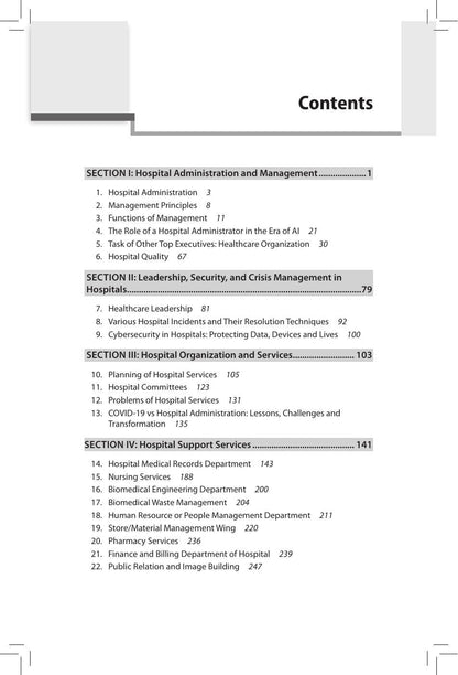 Hospital Administration & Management, 4/E for BHA, MHA and MBA Healthcare Students | AI in Healthcare, Hospital Operations, Crisis Management and Support Services Handbook