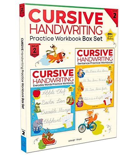 Cursive Handwriting - Everyday Letters and Sentences : Level 2 Practice Workbooks For Children (Set book cover