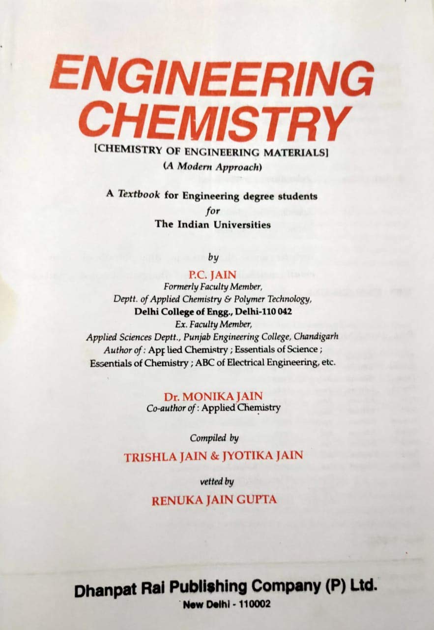 ENGINEERING CHEMISTRY....Jain