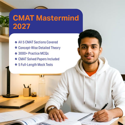 Arihant CMAT Mastermind 2027 | Complete Guide for CMAT Exam | 3000+ MCQs with Answer Key | 5 Mock Tests & Solved Papers | Quant, LR, English, GK
