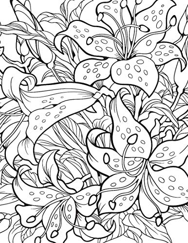 Flowers Adult Colouring Book for Relaxation & Mindfulness | Beautiful Floral Designs to Relieve Stress & Inspire Creativity with Colour