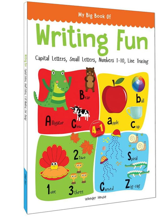 My Big Book Of Writing Fun | Ages 3–6 Years | Capital & Small Letters | Numbers 1–10 | Line Tracing | School Readiness | Pencil Control | Toddlers & Preschoolers | Premium Paperback | Latest Edition