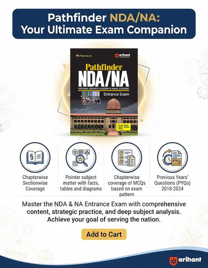 Arihant Pathfinder NDA/NA Entrance Exam Book 2026 | National Defence & Naval Academy | 8000+ MCQs, PYQs & Complete Study Notes | Latest Edition for NDA Written Exam Preparation | English Medium