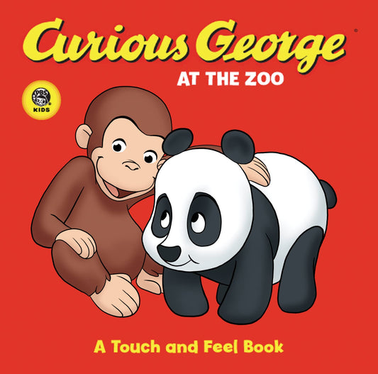 CURIOUS GEORGE AT THE ZOO (CGTV TOUCH-AND-FEEL BOARD BOOK) book cover