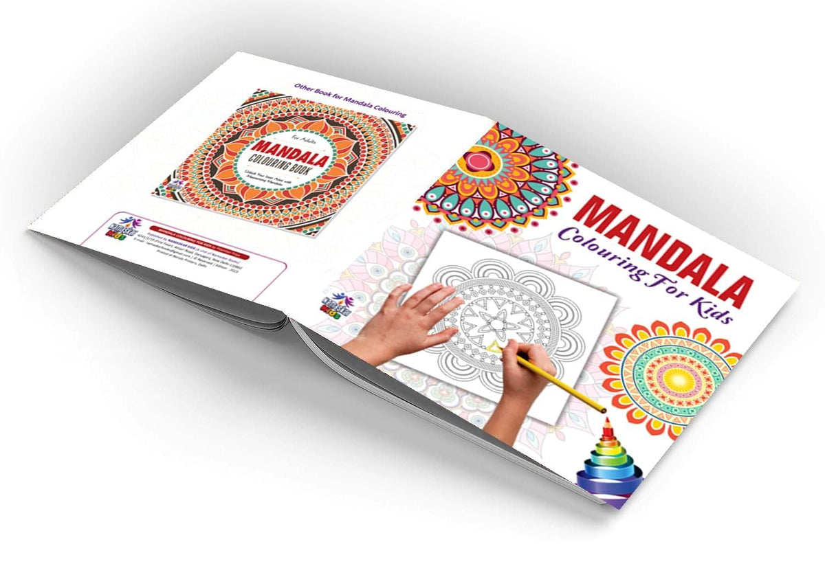 Mandala Art Book for Kids Tear Out Sheets (Enhance Art Coloring, Drawing Skills, Mandala Practice) High Quality Big 160 GSM for Frame After Colouring - Perfect Gift for Teens