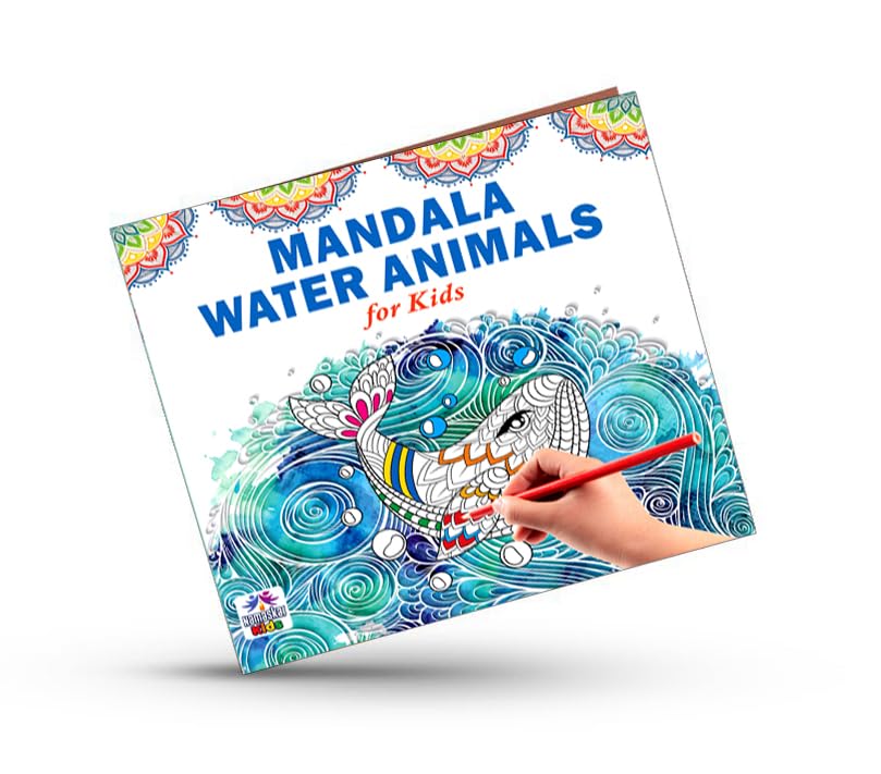 Mandala Sea Animals Art Coloring Book for Kids | 30 Ocean-Themed Mandala Designs to Enhance Art Coloring, Drawing & Focus | High Quality Premium Paper | Perfect Gift for Children & Teens