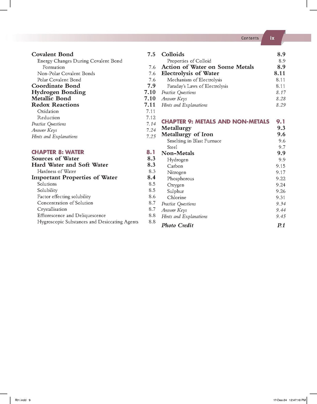 Pearson IIT Foundation Class 9 Chemistry (Old edition)