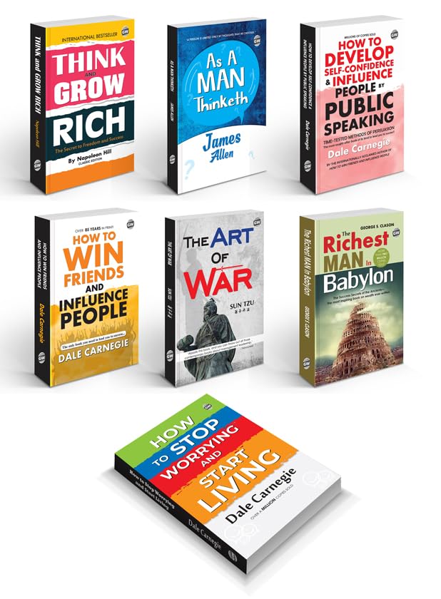 The Ultimate Motivational Gift Set : Think & Grow Rich, The Art of War, How to Win Friends & More Classic English Novel - Timeless Masterpieces Novel for Success