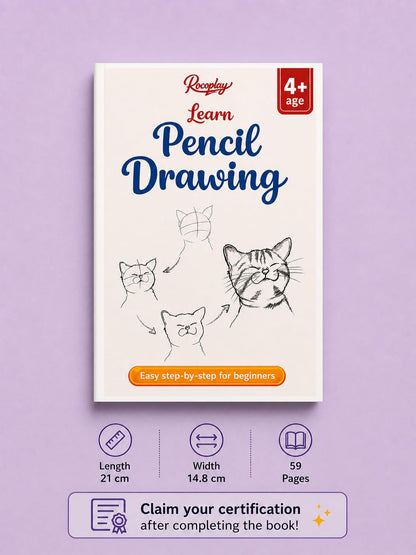 Learn Pencil Drawing Book, Step-by-Step Guide for Beginners, Shading and Blending, Ages 4+: 1 (Pencil Drawing beginner)