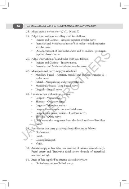 LMRP Dental Exam Series Last Minute Revision Points for NEET-MDS/AIIMS-MDS/PGI-MDS