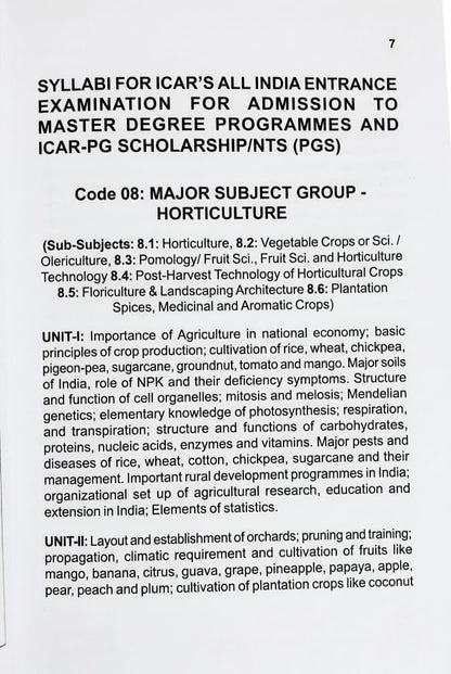 MCQs in Horticulture - 2026-2027