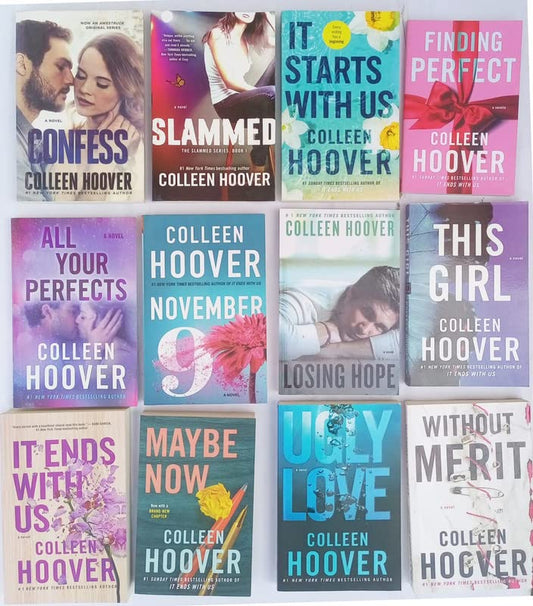 Colleen Hoover 12-Book Collection Set – It Ends With Us, It Starts With Us, Ugly Love, Confess, November 9, All Your Perfects & More