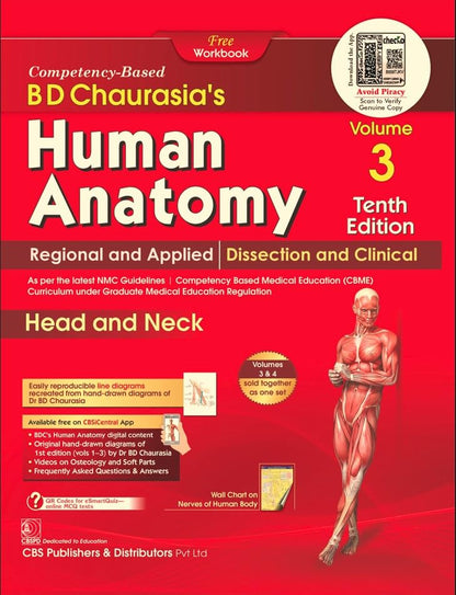 Bd Chaurasias Human Anatomy 10Ed 4 Vol Set (Pb 2025)