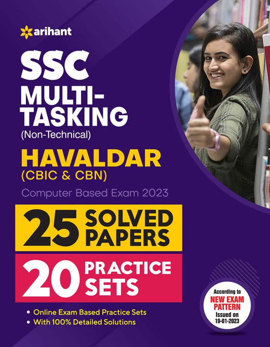SSC Multi Tasking Non Technical Hawaldar 20 Practice Sets and 25 Solved Papers 2023 book cover